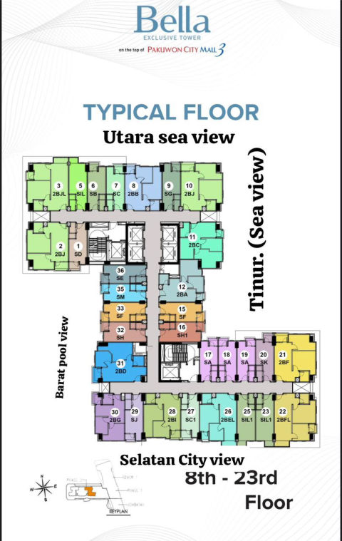 Dijual Apartemen East Coast Mansion Tower Bella