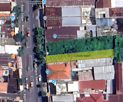 Dijual Tanah Jalan HA Salim Madiun