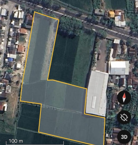 Dijual Tanah Industri dan Pergudangan Jalan Bypass Gadung Gresik