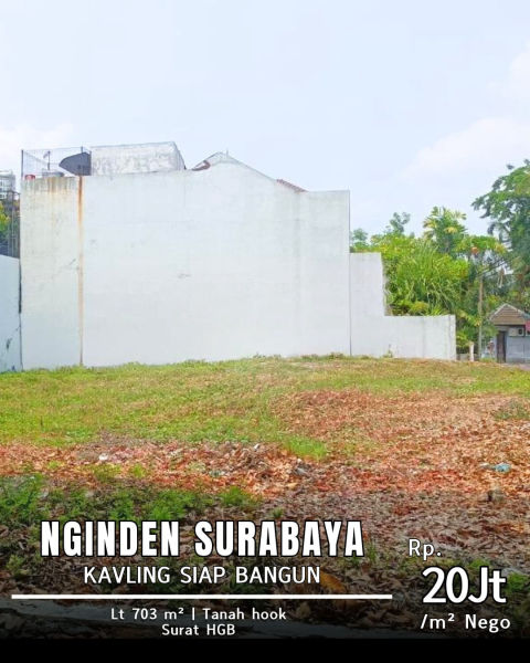 Dijual Tanah Nginden Intan Raya