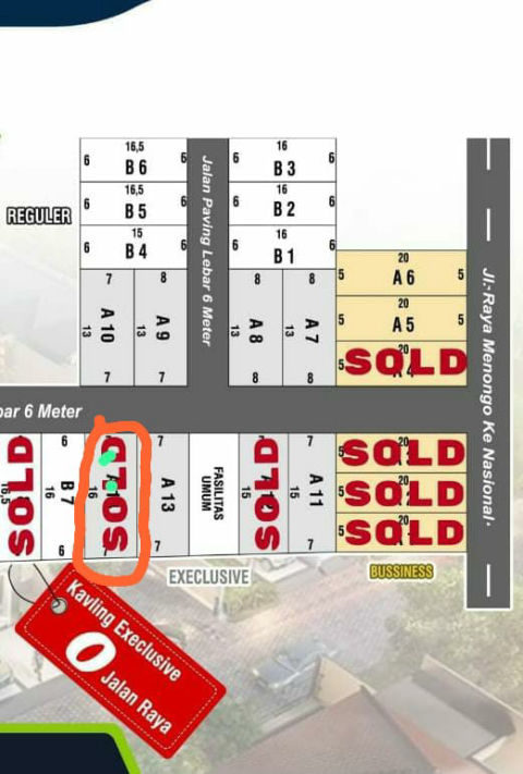 Dijual Tanah Jalan Raya Menongo Lamongan
