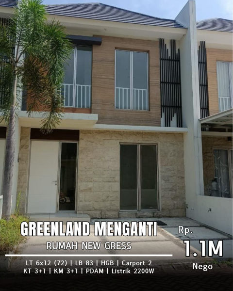 Dijual Rumah Greenland Residence Garberra