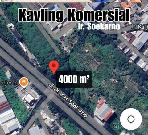 Dijual Tanah Komersial Jalan Ir. Soekarno