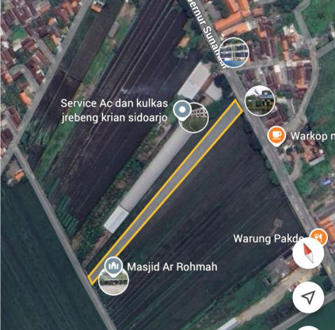 Dijual Tanah Jrebeng Krian Sidomulyo