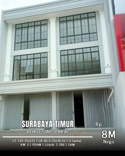Dijual Ruko Komersial Jalan Ir. Soekarno Merr
