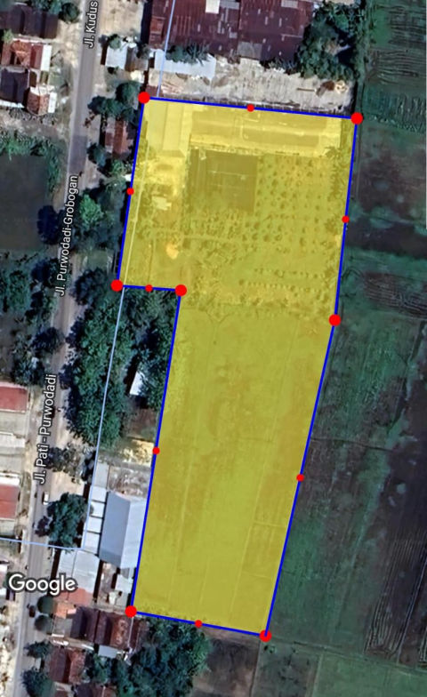 Dijual Tanah Jalan Raya Purwodadi Grobogan Jawa Tengah