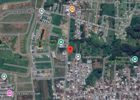 Dijual Tanah Komersial Jalan Gondorejo Batu