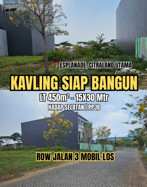Dijual Tanah Citraland Cluster Esplanade