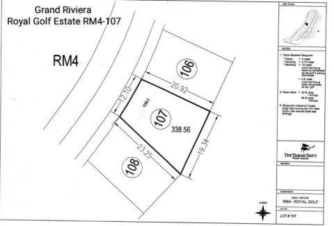 Dijual Tanah Taman Dayu Cluster Grand Riviera