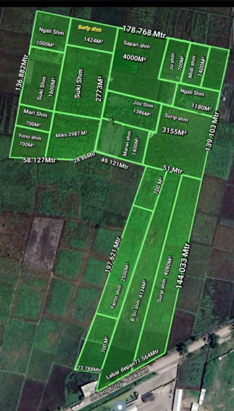 Dijual Lahan Industri Jegrek Nganjuk
