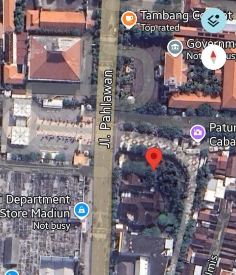 Dijual Tanah Komersial Raya Pahlawan Madiun