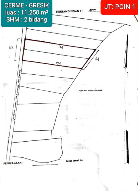 Dijual Tanah Cerme Gresik