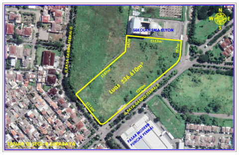 Dijual Tanah Segi 8 Raya Darmo Permai