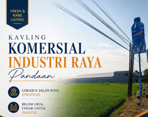 Dijual Tanah Industri Raya Pandaan