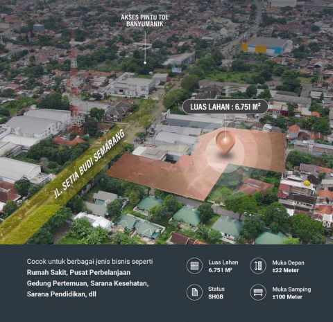 Disewa Tanah Jalan Setia Budi Banyumanik Semarang