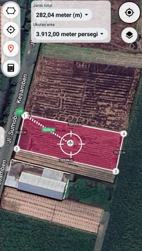 Dijual Tanah Jalan Sumobito Kesamben Jombang