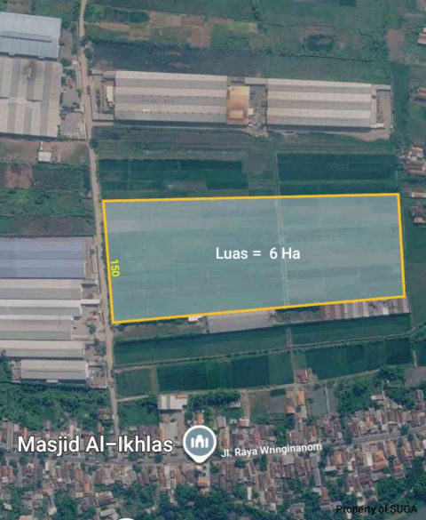 Dijual Tanah Industri Wringinanom, Gresik