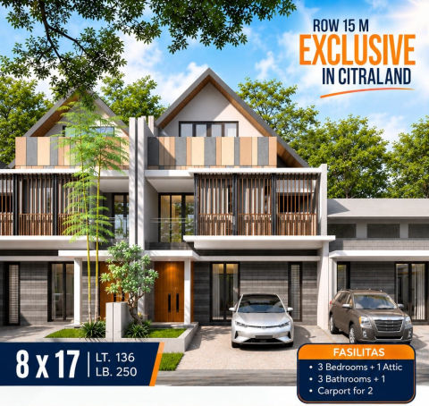 Dijual Rumah Citraland Utama Baru Gress
