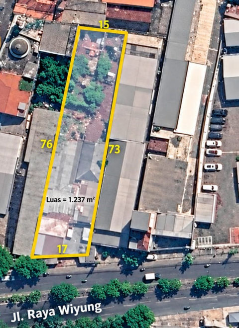 Dijual Tanah Komersial Jalan Raya Wiyung