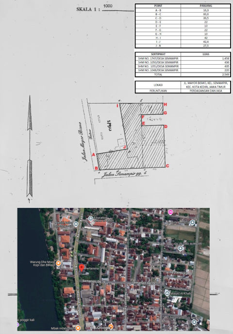 Dijual / Disewa Tanah Raya Nasional Kediri