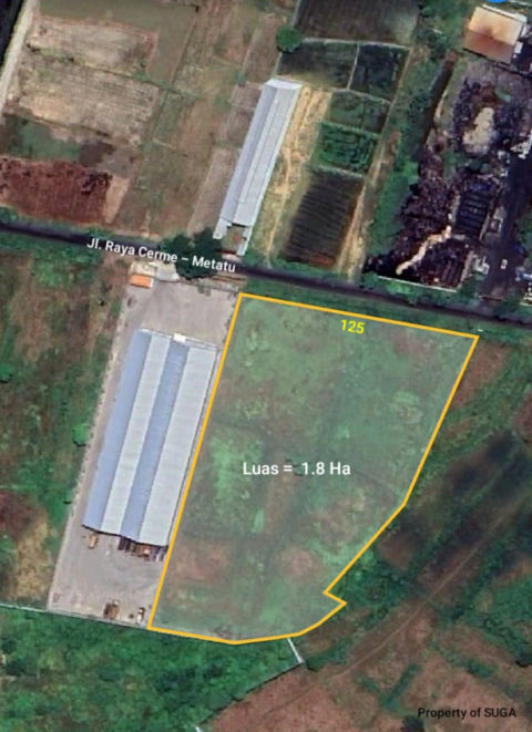 Dijual Tanah Industri Jalan Cerme Gresik