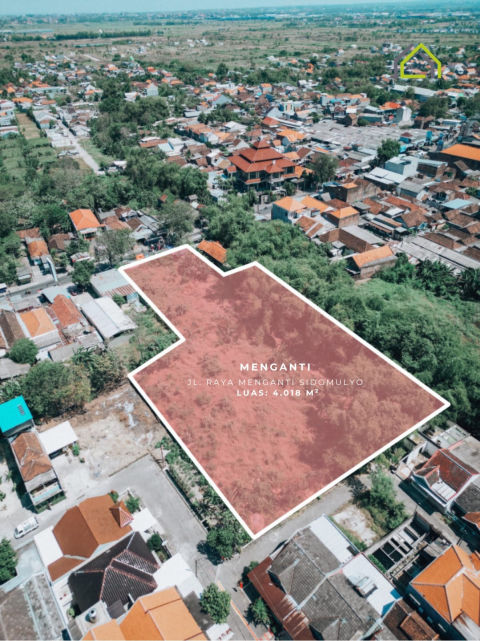 Dijual Tanah Komersial Jalan Raya Menganti
