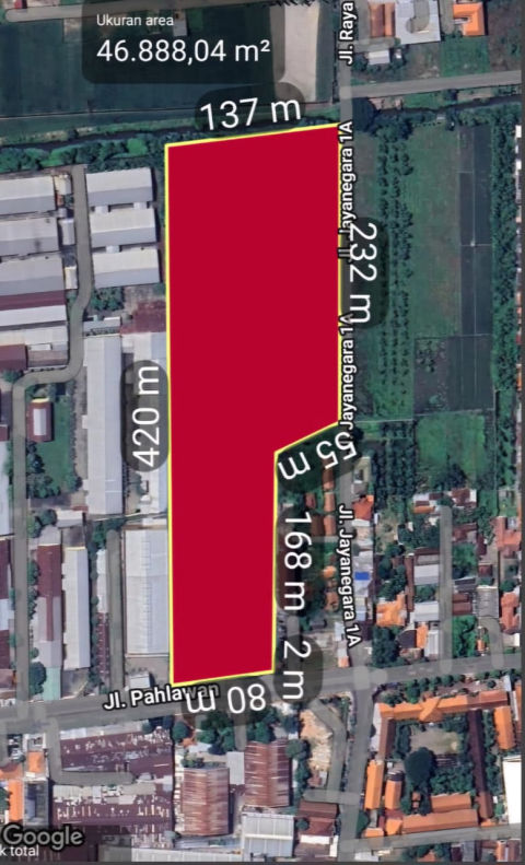 Dijual Tanah Komersial Jalan Pahlawan, Mojokerto