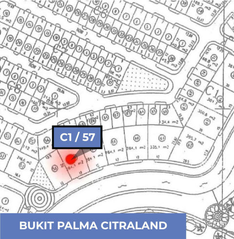Dijual Tanah Citraland Utara Cluster Bukit Palma