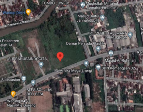 Dijual Tanah Jalan Mayjend Bambang Yuwono Krian