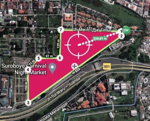 Dijual Tanah Komersial Raya Jalan Waru
