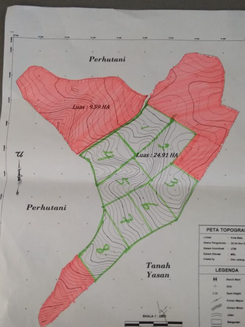 Dijual Tanah Bukit Jengkoang Bumiaji Batu Malang