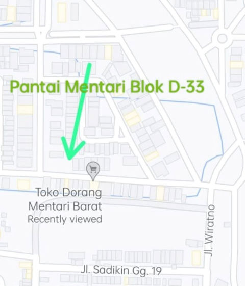 Dijual Tanah Pantai Mentari Blok D