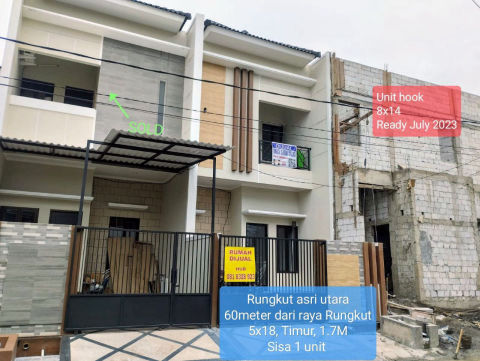 Dijual Rumah Rungkut Asri Utara Minimalis Baru Gress