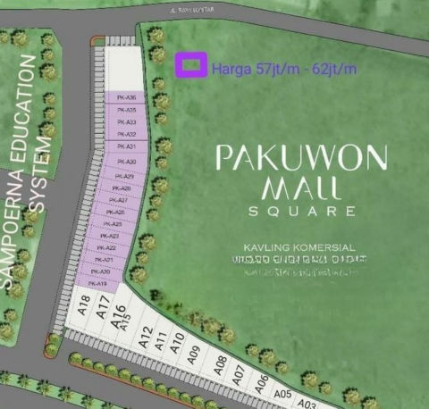 Disewa Tanah Komersial Pakuwon Square