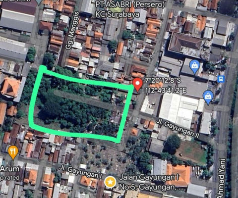 Dijual Tanah Jalan Gayungan