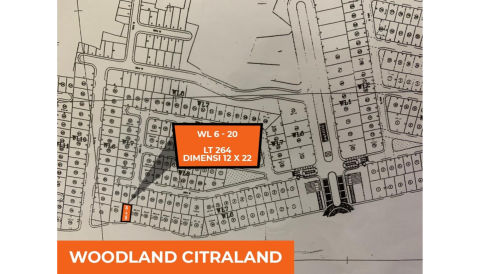 Dijual Tanah Citraland Cluster Woodland