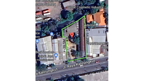 Dijual Gudang Hitung Tanah Raya Kalirungkut